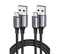 Set di 2 Cavi USB C 3A Carica Rapida Nylon Intrecciato Compatibile con iPhone 17 Pro Max Air 16 Galaxy S25 S24 A05S A35 A55 Redmi 14C A3 Note 13 12 P60 P50 Controller PS5 (1M) - Nouvo