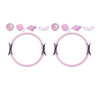 Set Di 2 Cerchio Pilates Ring, Versatile Attrezzo Fitness Con Maniglie, Anello Di Resistenza Per L'espansione Del Torace, Anello Di Resistenza Per Palla Da Yoga, Per Esercizi Addominali/gambe/glutei
