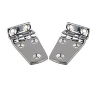 Set di 2 cerniere in acciaio inossidabile 316 per portello da incasso, hardware marino ad angolo retto (38 x 66 mm)