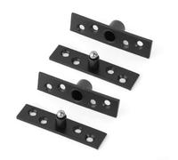 Set di 2 cerniere in acciaio inox girevoli a 360 gradi superiore e inferiore, per porte in legno e mobili, con maggiore capacità di peso (nero)