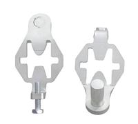 Set di 2 cerniere per cancello a T, in acciaio pesante, accessori con pali in metallo da 5/8 pollici, per uso agricolo, recinzione, cancello da giardino