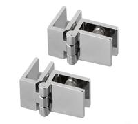 Set di 2 cerniere per porta in vetro per bagno e doccia, set di morsetti per un supporto sicuro del pannello (90 gradi)
