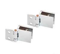 Set di 2 cerniere per porta in vetro per bagno e doccia, set di morsetti per un supporto sicuro del pannello (0 gradi)