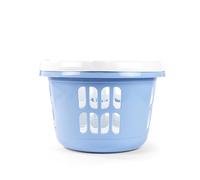 Set di 2 Ceste per Biancheria Beldray - Compatto, Impilabile, Salvaspazio, Con Manici, Capacità di 30 Litri, Made in the UK, Contenitore per Lenzuola, Resistente