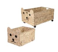 SET DI 2 CESTI CON RUOTE "JUDY WILD" GM 60X40XH30CM PM 40X30XH28CM