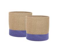 Set di 2 cesti in iuta beige e viola Bulanik