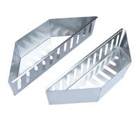Set di 2 cestini a carbonella per il calore diretto e indiretto, per barbecue a carbonella da 47, 57 e 67 cm, 38,5 x 11 x 7,5 cm, in acciaio inox