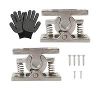 Set di 2 chiavistelli a molla facili da installare, non sono necessari attrezzi per montaggio rapido, graffi e maniglie