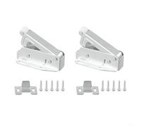 Set di 2 chiavistelli a sfioramento per porte a incasso e a battente, in acciaio laminato a freddo, comoda funzionalità di apertura a pressione