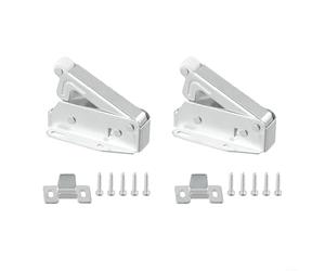 Set di 2 chiavistelli a sfioramento per porte a incasso e a battente, in acciaio laminato a freddo, comoda funzionalità di apertura a pressione