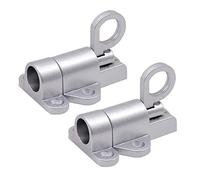 Set di 2 chiavistelli automatici a molla per armadietti, colore argento, 2 pezzi