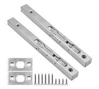 Set di 2 chiavistelli ZONADAH nascosti a leva, chiavistello a filo e lucchetti scorrevoli, barrette a scorrimento in acciaio inox spazzolato, lunghezza 10 pollici