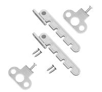 Set di 2 chiusure di sicurezza per finestre, con gancio di bloccaggio per finestra in posizione regolabile, per ventilazione, ideali per apertura interna di finestre/porte (plastica dura, 4 slot)