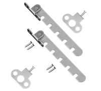 Set di 2 chiusure di sicurezza per finestre, con gancio di bloccaggio per finestra in posizione regolabile, per ventilazione, ideali per apertura interna di finestre/porte (acciaio inossidabile, 5