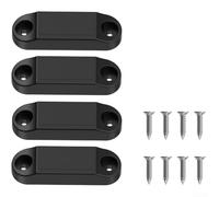 Set di 2 chiusure magnetiche per porta di roulotte, kit di chiusura per camper, rimorchi, armadietti (nero set da 2 pezzi)