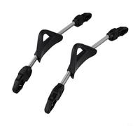 Set di 2 cinghie a molla antiscivolo per pinne subacquee per la maggior parte delle pinne Mares compatibili XS S M L blu nero giallo (L nero)