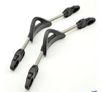Set di 2 cinghie per pinne, in acciaio inox, antiscivolo, regolabili, per Cressi, Mares Fin, colore: nero