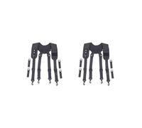 Set di 2 cinture regolabili per attrezzi, compagno affidabile per ogni progetto, da uomo, imbottita, regolabile, in nylon tipo X, bretelle tattiche, colore nero