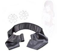 Set di 2 cinturini elastici in nylon nero per lo yoga, facili da usare, aiutano nelle transizioni delle posizioni yoga