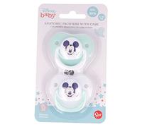 Set 4 Succhietto ciucci per bambini in silicone senza BPA 0-6 m Disney gommotti