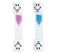 Set di 2 Clessidre Sorridenti per Bambini - Timer di 3 Minuti per Cucina, Ufficio e Tempo di Gioco, Ideali per l'Educazione al Tempo e Divertimento, Sicure e Multifunzionali