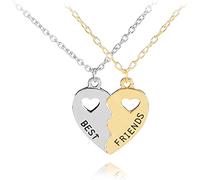 Set di 2 collane dell'amicizia, con ciondolo a forma di cuore per sempre, pratiche e abili