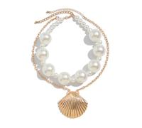 Set di 2 collane di perle di ispirazione vintage con robusta lega e perle finte per un tocco di eleganza in qualsiasi collana, Misura unica, come descritto, come descritto