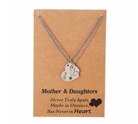 Set di 2 collane per madre e figlia, con ciondolo a forma di cuore, con sole, luna, cuore, regalo di compleanno per donne, regalo per la festa della mamma