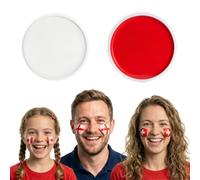 Set di 2 colori per il viso Inghilterra, colore rosso e bianco, a prova di sudore, per il torneo internazionale di calcio 2026, pittura per guance con croce di San Giorgio per adulti e bambini
