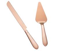 Set di 2 coltelli e paletta per torta nuziale, in acciaio inox integrale più lungo e spatola per torta più ampia, elegante set da portata per feste, compleanni, Natale, addio al nubilato, set da 2,