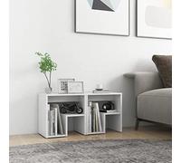 Set di 2 comodini, bianco, 40 x 30 x 40 cm, in robusto materiale di legno, ideale per camera da letto e soggiorno come elegante ripiano