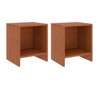Set di 2 comodini marrone miele 35 x 30 x 40 cm, legno massello di pino per camera da letto e soggiorno, robusto tavolino con ripiano, pratico comodino per la vostra casa.