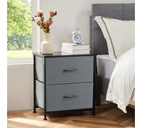 Set di 2 comodini Sweetcrispy, comodino, cassettiera in tessuto, armadietto stretto, camera da letto con cassettiera, stile industriale per soggiorno, camera dei bambini, armadietto per corridoio Robu