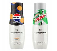 Set di 2 concentrati d'acqua. Sodastream Pepsi MAX Mango + Mountain Dew