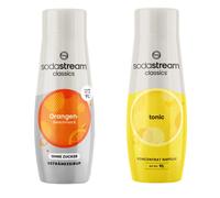 Set di 2 concentrati: sciroppo all'arancia Sodastream, Orange Zero + Tonic