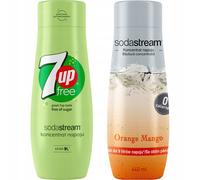 Set di 2 concentrati SodaStream 7UpFREE+AranciaMango