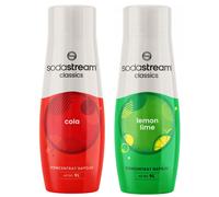 Set di 2 concentrati SodaStream al gusto cola e limone-lime