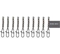 Set di 2 confezioni (10 pezzi in totale) Behr 5 vortici con moschettone a scatto per trote in nichel nero, 9-12 kg + adesivo Petri Heil! (misura 10, 12 kg)
