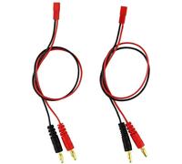 Set di 2 connettori a banana da 4 mm su cavo di ricarica JST 30 cm 20AWG cavo...