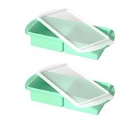 Set di 2 contenitori extra large per ghiaccio, design a prova di perdite, ideali per puree e bevande, adatti al microonde e al congelatore