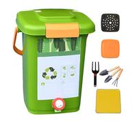 Set di 2 contenitori per compostaggio da cucina da 2,6 e 4 galloni per un comodo riciclaggio dei rifiuti alimentari sui banconi della cucina, elegante cestino per rifiuti da cucina, capacità 20 l