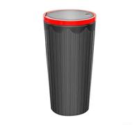 Set di 2 contenitori per rifiuti portatili a prova di perdite per auto, con coperchio retrattile, adatti per portabicchieri, tasche delle porte, sedile posteriore (rosso x 1)