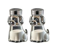 Set di 2 contenitori per sale e pepe con coperchio in acciaio inossidabile, set di shaker per peperoni, grande capacità, grazioso dispenser per spezie a forma di animale, per sala da pranzo, tavolo