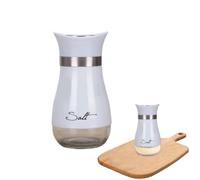 Set di 2 contenitori per sale e pepe, in acciaio e | Bottiglia per condimento da cucina trasparente per sapere quando riempire gadget da cucina per cucinare a casa picnic