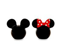 Set di 2 contenitori per sale e pepe in ceramica con Topolino e Minnie Disney, dispenser per spezie