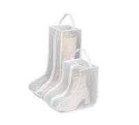 Set di 2 contenitori per stivale, sacchetti per polvere per scarpa, custodie per scarpe da viaggio, copertura trasparente per stivale