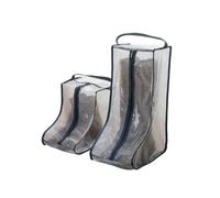 Set di 2 contenitori per stivali, per stivali corti e stivali alti, sacchetti per la polvere per scarpe, custodie per scarpe da viaggio, copertura trasparente per stivali, organizer per scarpe da