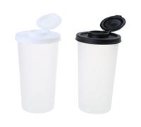 Set di 2 contenitori trasparenti per sali e peperoni di grande capacità, contenitori per condimenti, accessori da campeggio, forniture per cucinare all'aperto