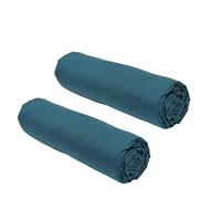 Set di 2 copertine fogli oggi essenziali - 140 x 190 cm - 2 persone - 100% cotone - pavone