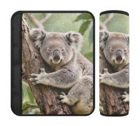 Set di 2 coperture per cinture di sicurezza per auto, morbide, per bambini, per donne, uomini, bambini, M, koala in albero
